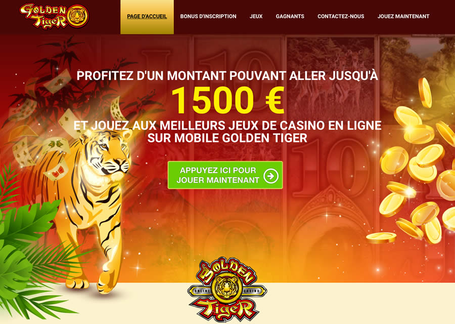 Golden Tiger : CAD 1500$ de Bonus Casino