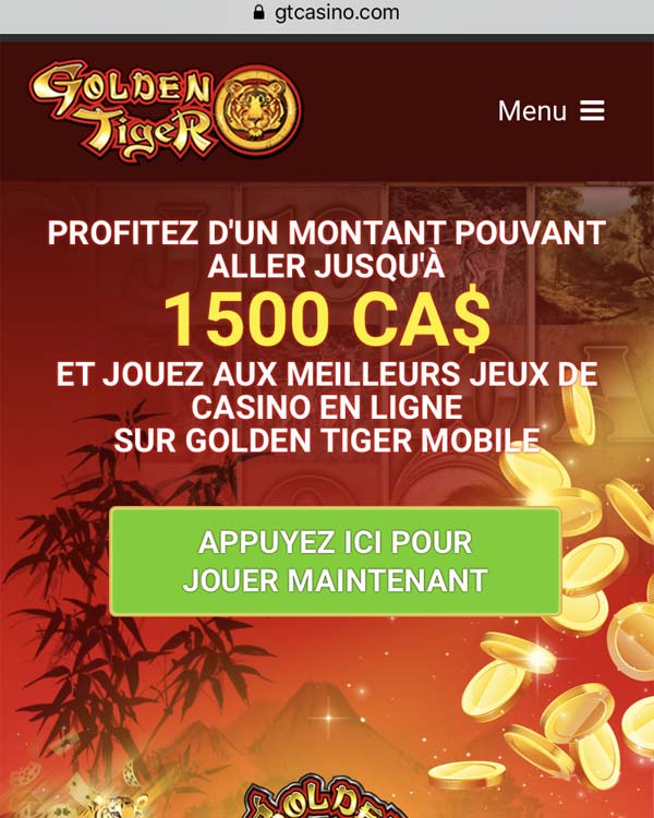 Golden Tiger Casino sur Android