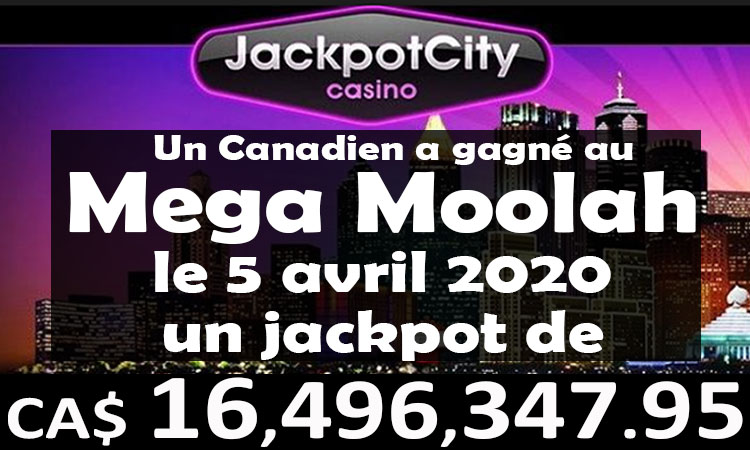 Gain incroyable sur la slot Mega Moolah chez Jackpot City