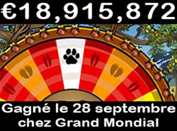 Gagnant de Grand Mondial - Un record absolu au casino en ligne